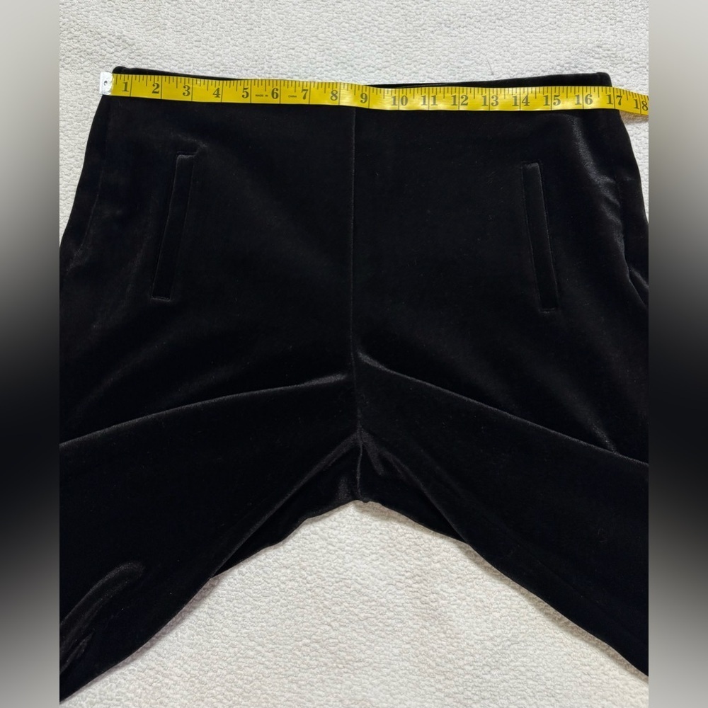 CHICOS Black Velvet Straight-Leg Pants - Picture 4 of 9